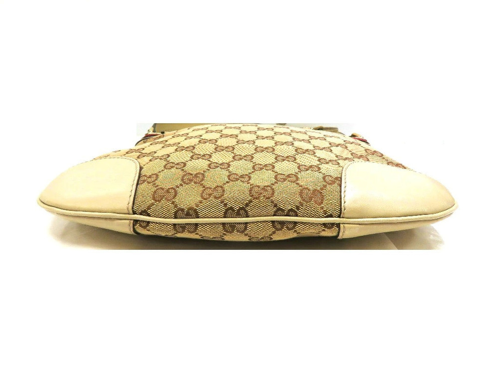 Gucci GG Canvas Sherry Shoulder Bag Beige Cream Calfskin - Picture 8 of 9